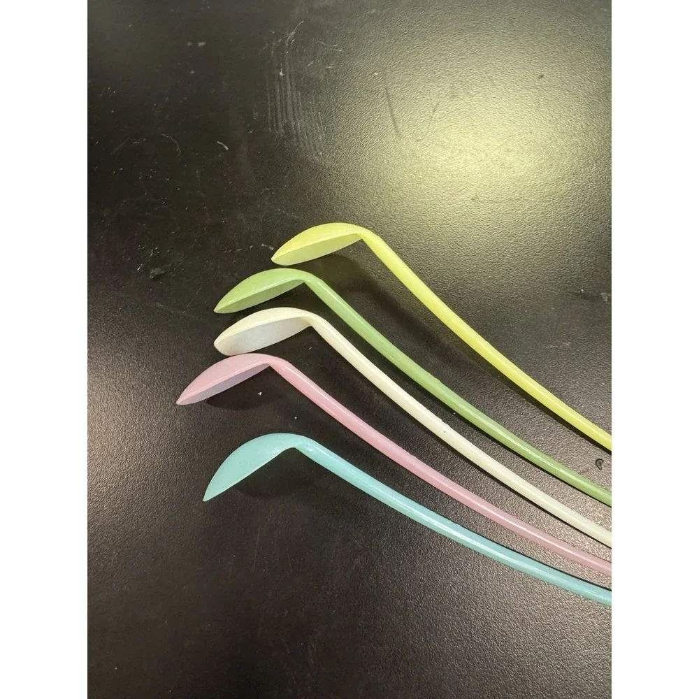 5 Vintage Tupperware #165 Iced Tea Spoons Long‎ Float Shake Cocktail Pastel